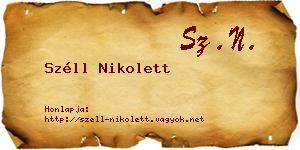 Széll Nikolett névjegykártya